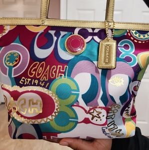 Colourful Vintage Coach Bag